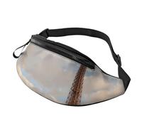 HSJFS Mappa del mondo stampato Sport Crossbody Marsupio Casual Chest Bag, Torre Eiffel, Taglia unica