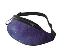 HSJFS Mappa del mondo stampato Sport Crossbody Marsupio Casual Chest Bag, Universo Con Stelle Galassia Interstellare, Taglia unica