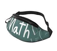 HSJFS Red Wine Galsses & Grapes con stampa in legno Sport Crossbody Marsupio Casual Chest Bag, Formule Forme Teoria Matematica Lezione Parola, Taglia unica