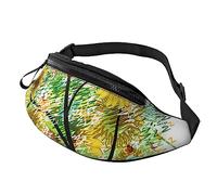 HSJFS Runner Bull Skull stampato Sport Crossbody Marsupio Casual Petto Bag, Albero Floreale Con Margherite Girasoli Farfalle Coccinelle Insetto, Taglia unica