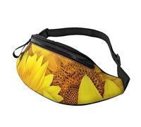 HSJFS Runner Bull Skull stampato Sport Crossbody Marsupio Casual Petto Bag, Girasoli Fiori Gialli, Taglia unica