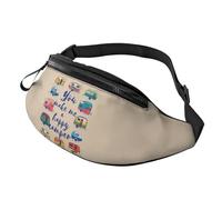 HSJFS Runner Bull Skull stampato Sport Crossbody Marsupio Casual Petto Bag, You Make Me Happy Camper Trailer, Taglia unica