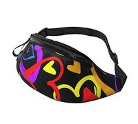 HSJFS Sacchetto di petto casuale del sacchetto della vita del sacchetto della vita regolabile del sacchetto della vita di modo stampato colorato gnomi, Gay Pride Rainbow, Taglia unica