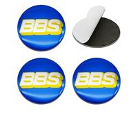 HSJKU 4 Pezzi Auto Coprimozzi Adesivo per BBS 60mm, Coprimozzo 3D Coprimozzo Auto Logo Adesivi,Adesivi Copriruota,Adesivo Badge, Antipolvere Impermeabile,Auto Decorativo Emblema Accessori