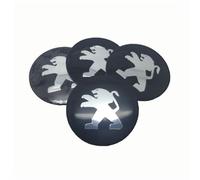 HSJKU 4 Pezzi Auto Coprimozzo Adesivo per Peugeot 5008 4008 3008 2008 508 408 308 208 108 301 107 56mm, Cerchione Copricerchi Adesivi Stickers Tappi Ruota Auto Decorativo Emblema,C