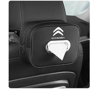 HSJKU Auto Porta Fazzoletti per Citroen C1 C2 C3 C4 C5 X C6 Picasso Aircross ami Xsara Cactus Elysee, con Cinturino Regolabile,per Auto Visiera Parasole E Schienale