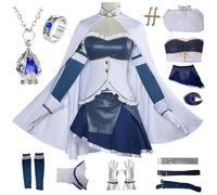 HSJZBQSM Set Cosplay di Magi Madoka Magica con Collana e Anello, Akemi Homura, Kyoko, Tomoe Mami, Miki Sayaka (Blu, XL)