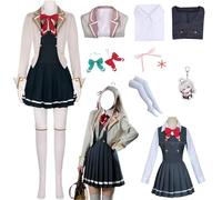 HSJZBQSM Uniforme scolastica cosplay Anime Mikhailovna Kujou, set completo con parrucca, uniforme per feste di Halloween (Abito, L)