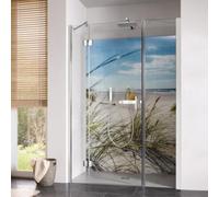 HSK Aperto Room niche, pendule en 3 parties, butée à gauche, dimensions : 180,0 cm x 200,0 cm, 2803180-L-41-50edelglas, 2803180-L-41-50edelglas, Cabine doccia: Aspetto cromato: ESG trasparente con vet