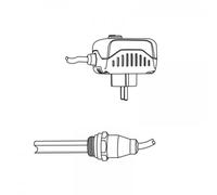 HSK Barre chauffante 2 avec interrupteur marche/arrêt, thermostat d'ambiance, 600 Watt, blanc, 891600, 891600