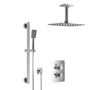 HSK Ensemble de douche 2.05 Softcube, avec bras au plafond, chromé, 1002205-RKB10-KB15, 1002205-RKB10-KB15, Versione: con soffione doccia Softcube superpiatto, 550x350x2mm