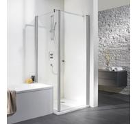 HSK Exklusiv porte à charnières pour panneau latéral pivotant, dimensions : 75 x 200 cm, charnière de porte : droite, 402075-R-41-50edelglas, 402075-R-41-50edelglas, Cabine doccia: Aspetto cromato: ES