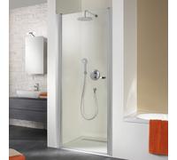 HSK Exklusiv porte tournante pour niche, dimensions : 75 x 200 cm, butée à charnière à gauche, 401075-L-01-50edelglas, 401075-L-01-50edelglas, Cabine doccia: Alluminio-argento opaco: ESG trasparente c