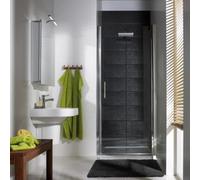 HSK Favorit Nova porte tournante pour niche, dimensions : 80 x 195 cm, charnière à droite, 157080-R-01-50edelglas, 157080-R-01-50edelglas, Cabine doccia: Alluminio-argento opaco: ESG trasparente con v