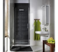 HSK Favorit Nova porte tournante pour niche, dimensions : 80 x 195 cm, charnières à gauche, 157080-L-01-50edelglas, 157080-L-01-50edelglas, Cabine doccia: Alluminio-argento opaco: ESG trasparente con