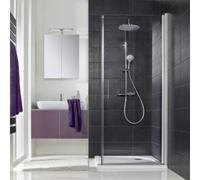 HSK Favorit Nova porte tournante pour paroi latérale, dimensions : 100 x 195 cm, charnière à droite, 158100-R-41-50edelglas, 158100-R-41-50edelglas, Cabine doccia: Aspetto cromato: ESG trasparente con