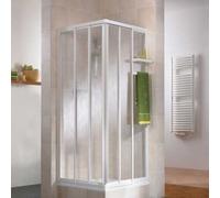 HSK Favorit porte coulissante d'entrée d'angle en 3 parties, largeur réglable de : 73,5 - 90,0 cm, hauteur : 185 cm, 119090-ST-50edelglas, 119090-ST-50edelglas, Cabine doccia: Colori standard: ESG tra