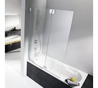 HSK K2 Fixation de baignoire, 1 accessoire fixe + 1 élément mobile, dimensions : jusqu'à 100,0 x 150,0 cm, butée : gauche, K2.82-L-41-120, K2.82-L-41-120, Cabine doccia: Aspetto cromato: Vero vetro Tw