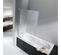 HSK K2 Fixation de baignoire, 1 élément mobile, dimensions : jusqu'à 100,0 x 150,0 cm, butée : gauche, K2.80-L-41-120, K2.80-L-41-120, Cabine doccia: Aspetto cromato: Vero vetro TwinSeal