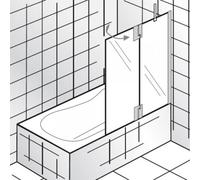 HSK K2P Fixation de baignoire, 1 partie latérale + 1 élément mobile, dimensions : 120 x 140 cm, butée : droite, 2106114-R-41-50edelglas, 2106114-R-41-50edelglas, Cabine doccia: Aspetto cromato: ESG tr