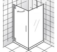 HSK K2P porte à charnière pour paroi latérale, dimensions : 80,0 x 200,0 cm, charnière de porte à droite, 2172080-R-41-50, 2172080-R-41-50, Cabine doccia: Aspetto cromato: ESG clear