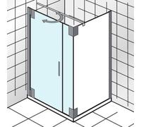 HSK K2P porte à charnières et panneau latéral pour la paroi latérale, dimensions : 75,0 x 200,0 cm, charnière de porte à gauche, 2175075-L-41-120, 2175075-L-41-120, Cabine doccia: Aspetto cromato: Ver