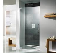 HSK K2P porte battante pour niche, dimensions : 80,0 x 200,0 cm, charnière de porte à gauche, 2102080-L-41-50edelglas, 2102080-L-41-50edelglas, Cabine doccia: Aspetto cromato: ESG trasparente con vetr
