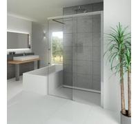 HSK K2P Porte coulissante à guillotine 2 vantaux, dimensions : 120,0 x 200,0 cm, élément fixe à droite, 2135120-R-41-50edelglas, 2135120-R-41-50edelglas, Cabine doccia: Aspetto cromato: ESG trasparent