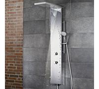 HSK Lavida colonna doccia con termostatico, 1900017-42, Lavida acciaio inox levigato/cromo/bianco [Rubinetteria Bagno > Colonne Doccia]