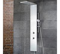 HSK Lavida colonna doccia con termostatico, 1900018-42, Lavida acciaio inox levigato/cromo/bianco [Rubinetteria Bagno > Colonne Doccia]