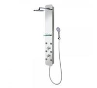 HSK Paroi de douche Softcube, face avant : miroir, -47, 1001600KB10-47, 1001600KB10-47, Versione: con soffione tondo, superpiatto, Ã250 mm, altezza 2 mm