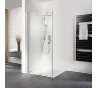HSK Porte à charnières Exklusiv pour panneau latéral, dimensions : 80 x 200 cm, charnière de porte : gauche, 400080-L-01-50edelglas, 400080-L-01-50edelglas, Cabine doccia: Alluminio-argento opaco: ESG