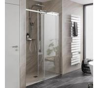 HSK Premium Softcube porte coulissante 2 vantaux dans niche, dimensions : 120,0 x 200,0 cm, élément fixe à droite, 6822120-R-41-50, 6822120-R-41-50, Cabine doccia: Aspetto cromato: ESG clear
