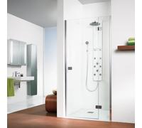 HSK Premium Softcube porte tournante dans niche, dimensions : 90 x 200 cm, butée à charnière à droite, 6801090-R-41-50edelglas, 6801090-R-41-50edelglas, Cabine doccia: Aspetto cromato: ESG trasparente