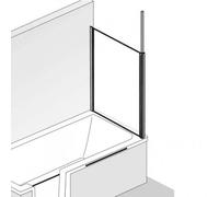HSK Premium Softcube pour la fixation de la baignoire, dimensions : 75 x 140 cm, butée : droite, 6816075-R-41-120, 6816075-R-41-120, Cabine doccia: Aspetto cromato: Vero vetro TwinSeal