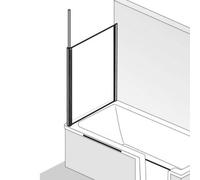 HSK Premium Softcube pour la fixation de la baignoire, dimensions : 75 x 140 cm, butée : gauche, 6816075-L-41-50, 6816075-L-41-50, Cabine doccia: Aspetto cromato: ESG clear