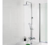 HSK RS 200 colonna doccia con vasca con bocca di erogazione vasca, termostatico, 1006700-KB10, RS 200 cromo/bianco [Rubinetteria Bagno > Colonne Doccia]