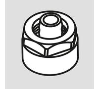 HSK set di raccordi a compressione per tubi PEX 16x2,0 x 3/4", 890012-68, Universal nero opaco [Radiatori > Accessori]