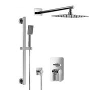 HSK Shower-Set 2.25 Softcube avec support mural droit, chromé, 1000225-RKB9-KB15, 1000225-RKB9-KB15, Versione: con soffione doccia Softcube superpiatto, 550x350x2mm