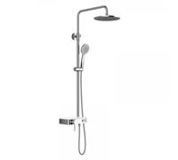HSK Shower-Set AquaSwitch RS 200 Mix, tablette : verre noir, 1001800-08-KB10, 1001800-08-KB10, Versione: con soffione tondo, superpiatto, Ã250 mm, altezza 2 mm