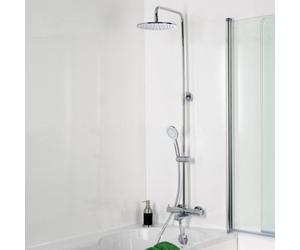 HSK Shower-Set modèle RS 200 avec thermostat pour baignoire, 1006700, 1006700, Versione: con soffione doccia standard rotondo, piatto, Ã250mm, altezza 8 mm