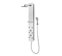 HSK Softcube colonna doccia con termostatico, 1001600-KB10-42, Softcube acciaio inox levigato/cromo/bianco [Rubinetteria Bagno > Colonne Doccia]