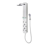HSK Softcube colonna doccia con termostatico, 1001600-KB3-42, Softcube acciaio inox levigato/cromo/bianco [Rubinetteria Bagno > Colonne Doccia]