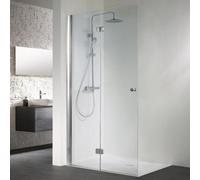 HSK Walk In Porte pliante exclusive à charnières à gauche, dimensions : 100,0 x 200,0 cm, 4206100-L-01-50Edelglas, 4206100-L-01-50Edelglas, Cabine doccia: Alluminio-argento opaco: ESG trasparente con 