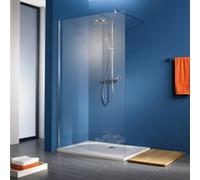 HSK Walk In Premium 2, élément droit, butée droite/gauche (orientable), dimensions : 120,0 x 200,0 cm (L/H), y compris profilé de raccordement mural, 6201120-01-50Edelglas, 6201120-01-50Edelglas, Cabi