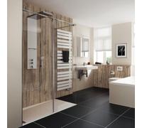 HSK Walk In Pro Concept, élément frontal en 2 parties, dimensions : 140,0 x 200,0 cm, butée à gauche, y compris profil de raccordement mural, 1735140-L-41-50Edelglas, 1735140-L-41-50Edelglas, Cabine d