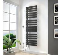 HSK Yenga, radiateur de salle de bains à fonctionnement purement électrique, 800 W, dimensions : 50,0 x 182,4 cm, élément chauffant en argent, élément chauffant à gauche, tubes d'ouverture à droite, 8
