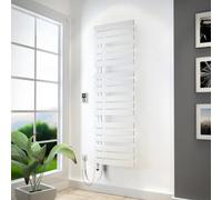 HSK Yenga, radiateur de salle de bains à fonctionnement purement électrique, 800 W, dimensions : 60,0 x 182,4 cm, élément chauffant argent, élément chauffant à gauche, tubes d'ouverture à droite, 8760