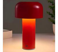 HSKJTT Lampada da Tavolo A Fungo Lampada da Scrivania A LED Dimmerabile E Senza Fili Lampade da Comodino con Luce Notturna Ricaricabile Tramite USB,Red