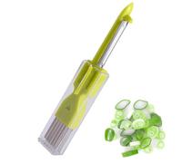 HSKRKOW 1 pezzi 2 In 1 Shred Silk The Knife, Coltelli Per Shred Silk, Taglia Verdure Per Cipolla, Cetriolo, Patate, Taglierina Di Scalogno Affettatrice Verdure,Scalogno Affettatrice